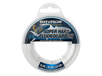 Леска Savage Gear Super Hard Fluorocarbon  Clear, 50м, 0.55мм, 15.90кг, 35.05lb, прозрачный, арт.74491